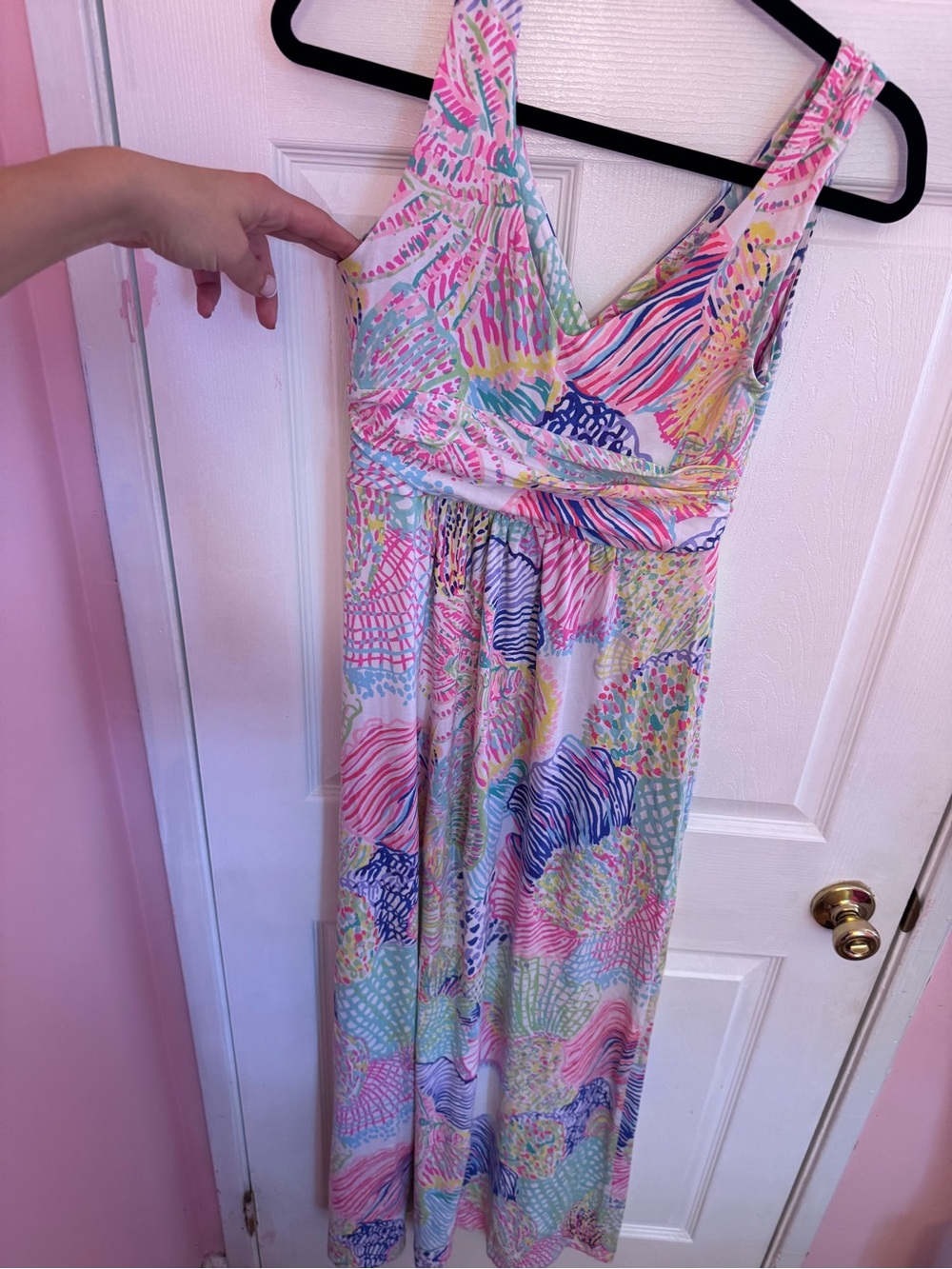 Lilly Pulitzer Pastel Shell-Print Maxi Dress in Pink, Blue, Green - Picture 2 of 3